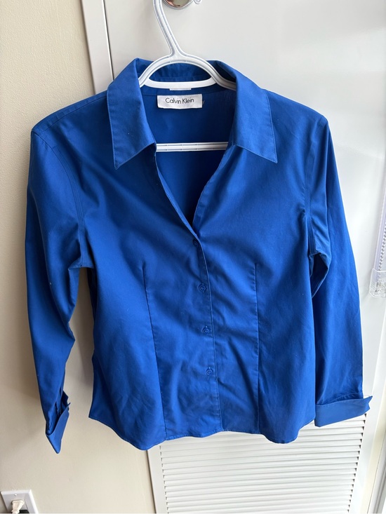 Calvin Klein Tops - Calvin Klein Women's Cobalt Blue Button-Down Shirt